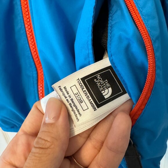 The North Face toddler fleece-lined jacket - blue and orange - size 3T - Picture 4 of 12